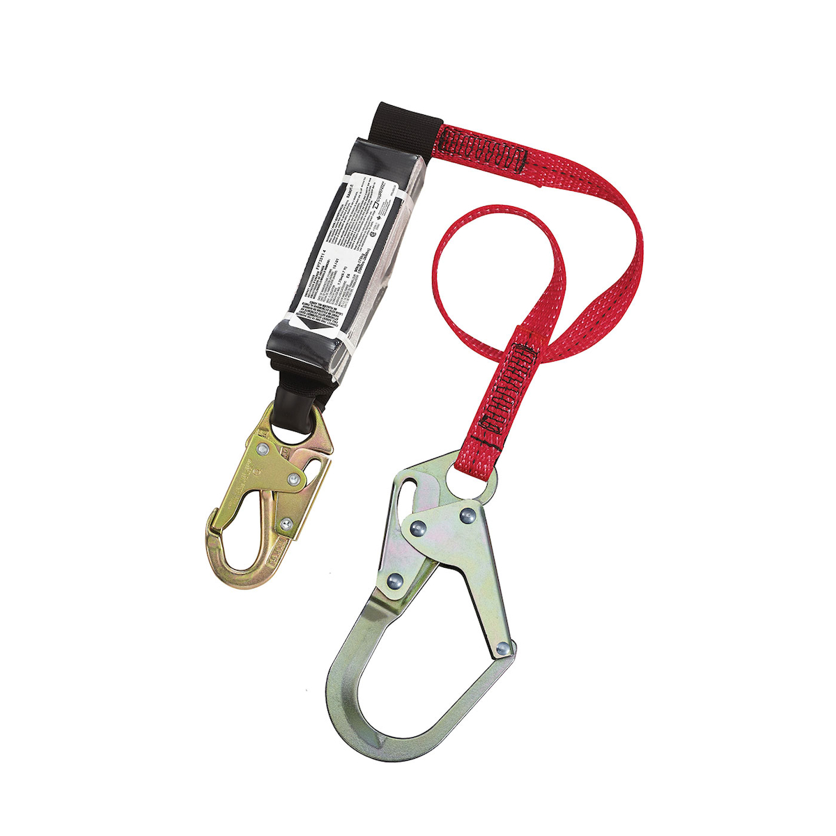 PIP® Dyna-ONE™ Polyester Single-Leg Fixed Lanyard with Energy Absorber, Snap Hook and Rebar Hook Connectors