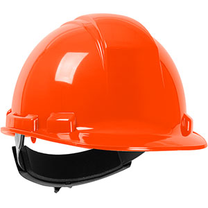 ANSI Type I Hi-Viz Orange One Size Dynamic Safety HP261/31 Whistler Hard Hat with 6-Point Nylon Suspension and Pin Lock Adjustment