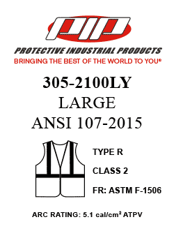 new ANSI garment tag fire resistant